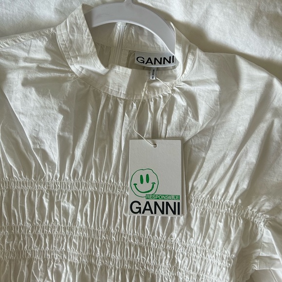 NWT GANNI WHITE BLOUSE - Picture 2 of 6